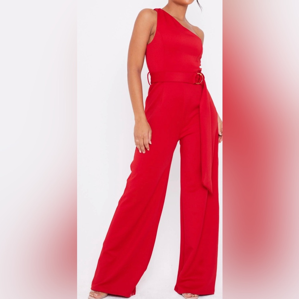 Michael Kors Red Wide Leg Jumpsuit